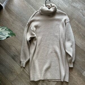 Women's Cream Turtleneck Sweater